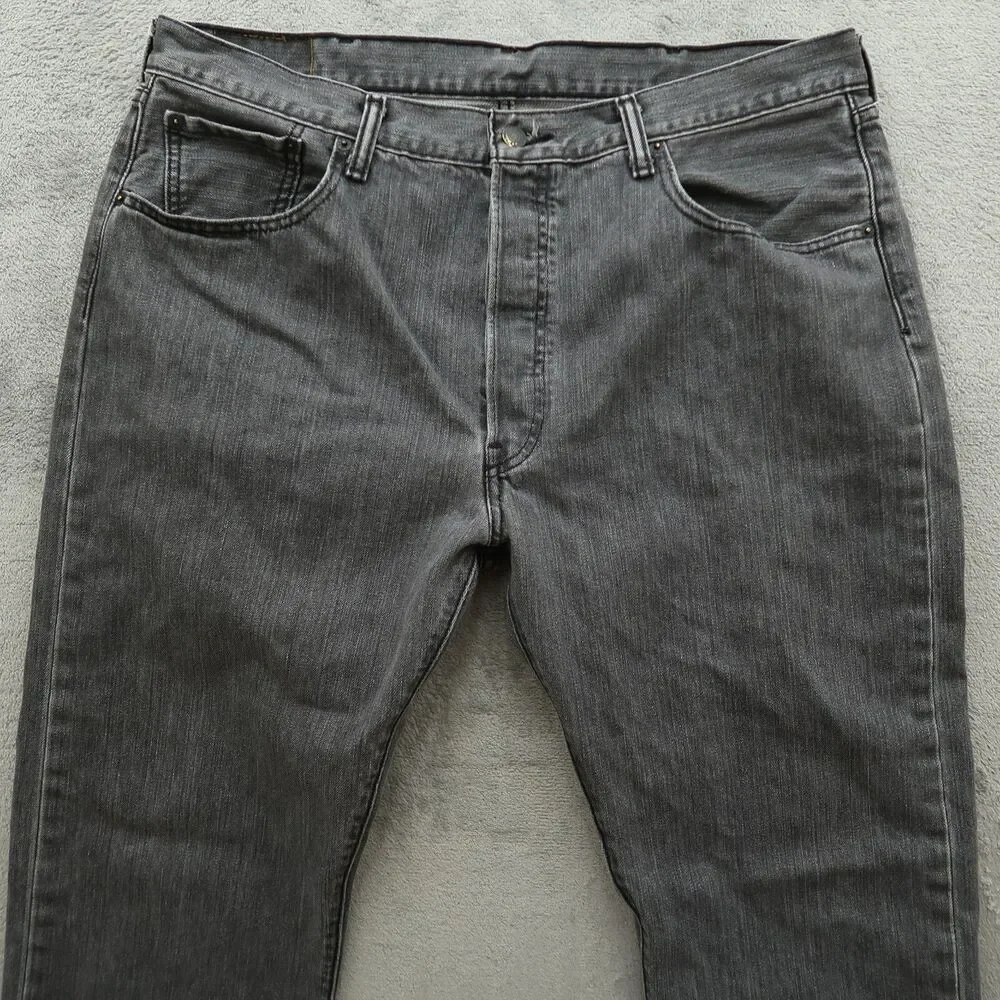 Levi's 501 Jeans Mens Size 38x34 Gray Original Fit Button Fly Straight Denim
